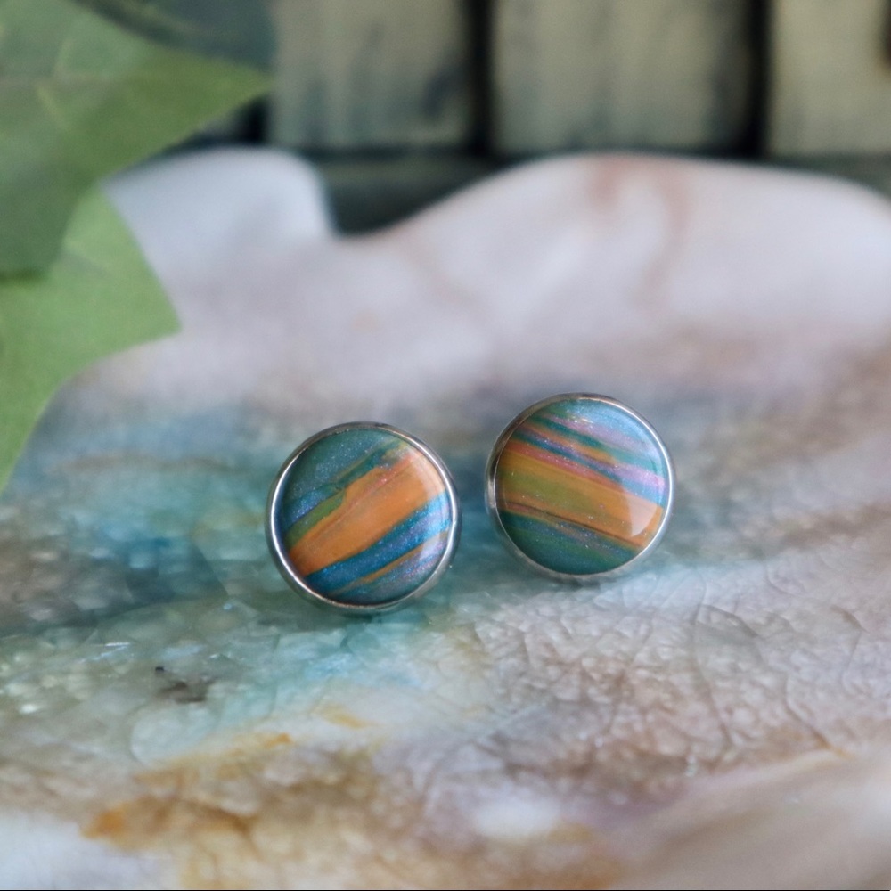 Handmade Polymer Clay Stud Earrings